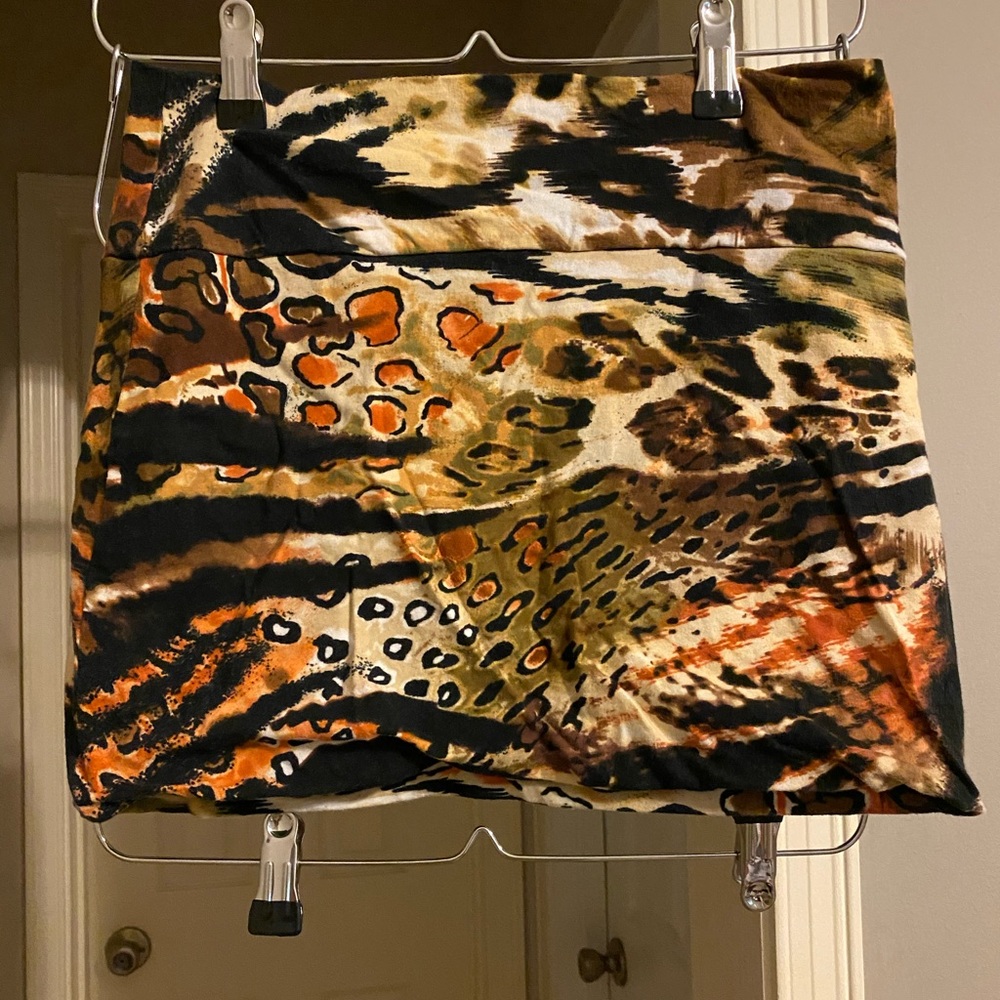 Print Mini Cloth Skirt